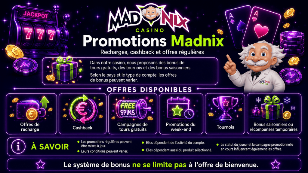 Madnix Casino Promotions